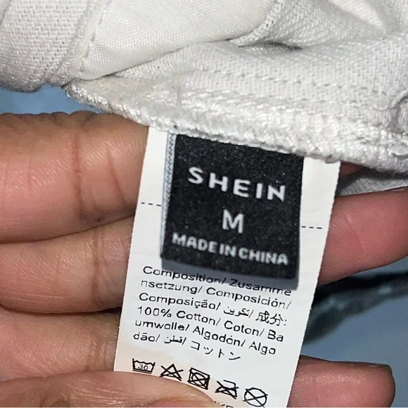 SHEIN RealTree Style Camo Raw Hem 3/4 Sleeve Gorpcore Trucker Denim Jacket- Sz M - Picture 9 of 9